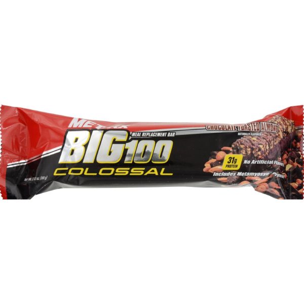 Met-rx Meal Replacement Bar - Big 100 - Chocolate Toasted Almond - 3.52 Oz - Case Of 9 Online Hot Sale