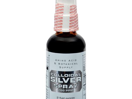 Amino Acid And Botanical Supply Colloidal Silver Spray - 200 Ppm - 2 Fl Oz Online now