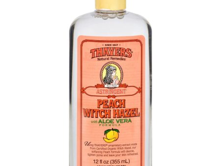 Thayers Witch Hazel With Aloe Vera Peach - 12 Fl Oz Online now