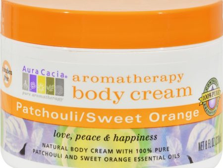 Aura Cacia Body Cream Patchouli And Sweet Orange - 8 Oz Discount