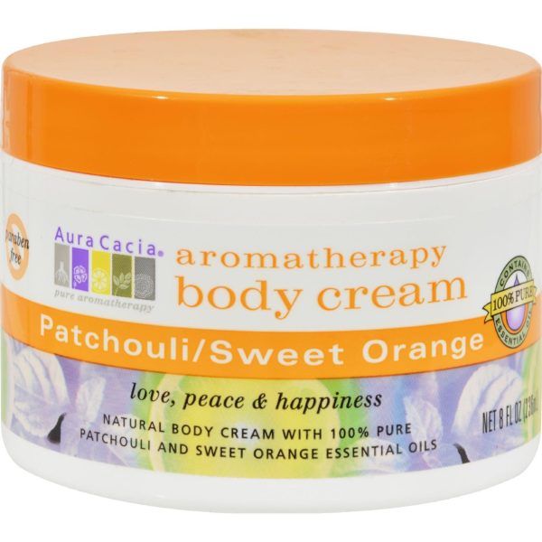 Aura Cacia Body Cream Patchouli And Sweet Orange - 8 Oz Discount