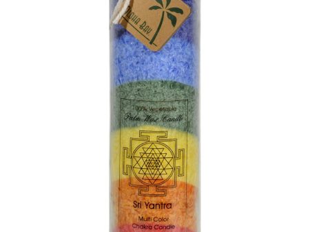 Aloha Bay Unscented Chakra Jar Rainbow Sri Yantra 7 Color - 1 Candle Online now