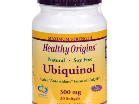 Healthy Origins Ubiquinol - 300 Mg - 30 Softgels Cheap