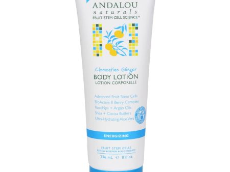 Andalou Naturals Body Lotion - Clementine Ginger Energizing - 8 Fl Oz For Sale