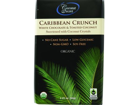 Coconut Secret Organic Chocolate Crunch Bar - Caribbean White Chocolate Crunch - Case Of 12 - 2.25 Oz Bars Online Hot Sale