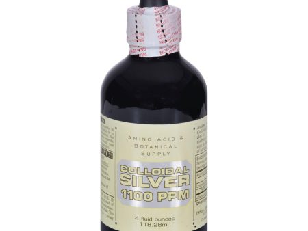 Amino Acid And Botanical Supply Liquid Colloidal Silver - 1100 Ppm - 4 Fl Oz on Sale