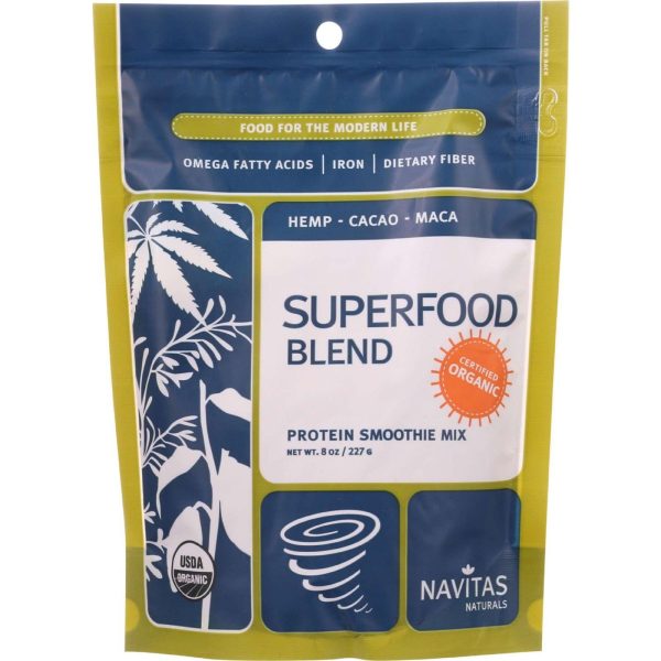 Navitas Naturals Smoothie Blend - Organic - Superfood Blend - Protein - 8 Oz - Case Of 6 Sale