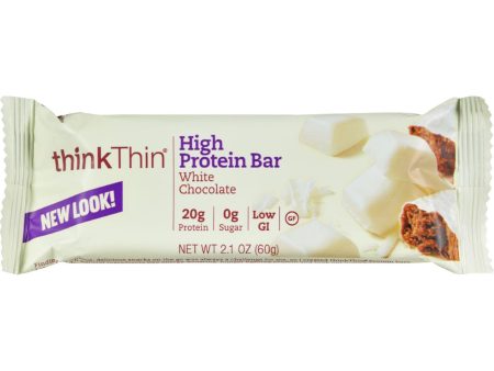 Think Products Thin Bar - White Chocolate - Case Of 10 - 2.1 Oz For Sale