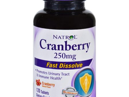 Natrol Cranberry Fast Dissolve - 250 Mg - 120 Tablets Fashion