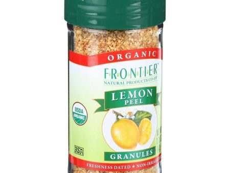 Frontier Herb Lemon Peel - Organic - Granules - 2.10 Oz Hot on Sale