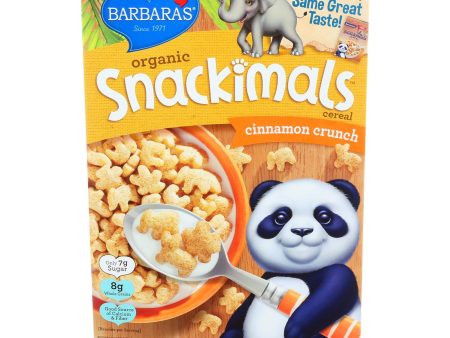 Barbara s Bakery Organic Snackimals Cereal - Cinnamon Crunch - Case Of 12 - 9 Oz. on Sale