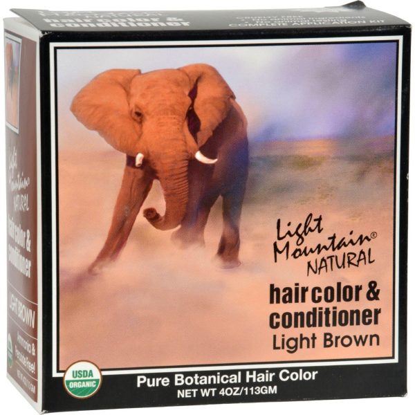 Light Mountain Natural Hair Color And Conditioner Light Brown - 4 Fl Oz For Discount