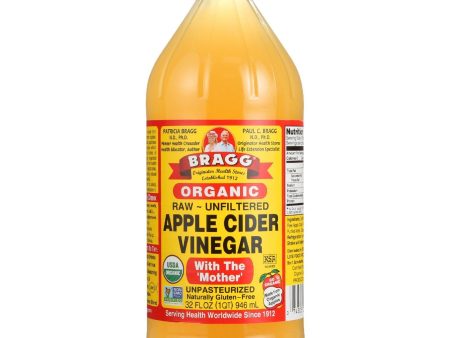 Bragg Apple Cider Vinegar - Organic - Raw - Unfiltered - 32 Oz - Case Of 12 on Sale