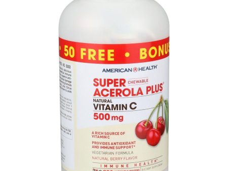 American Health Super Acerola Plus - 500 Mg - 250 Chewable Wafers Online now