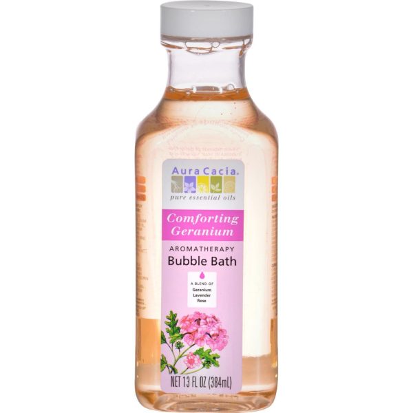 Aura Cacia Aromatherapy Bubble Bath Comforting Geranium - 13 Fl Oz Online