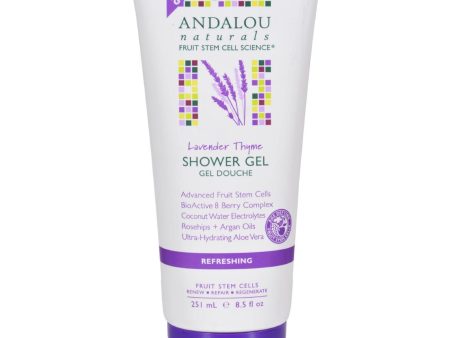 Andalou Naturals Shower Gel - Lavender Thyme Refreshing - 8.5 Fl Oz on Sale