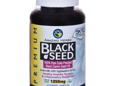 Black Seed Oil - 1250 Mg - 60 Softgel Capsules For Cheap