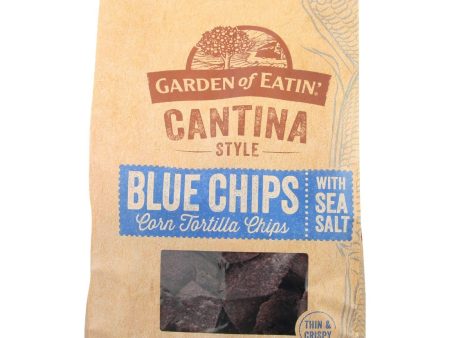 Garden Of Eatin Tortilla Chips - Organic - Cantina Style - Blue Corn - With Sea Salt - 13 Oz - Case Of 10 on Sale