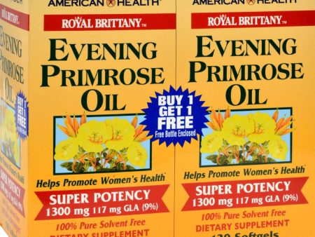 American Health Royal Brittany Evening Primrose Oil Twin Pack - 1300 Mg - 120+120 Softgels Discount