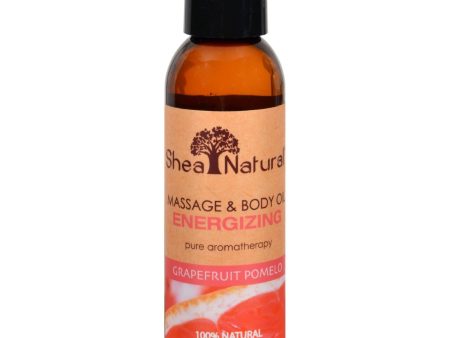 Shea Natural Massage And Body Oil - Energizing Grapefruit Pomelo - 4 Oz Online now