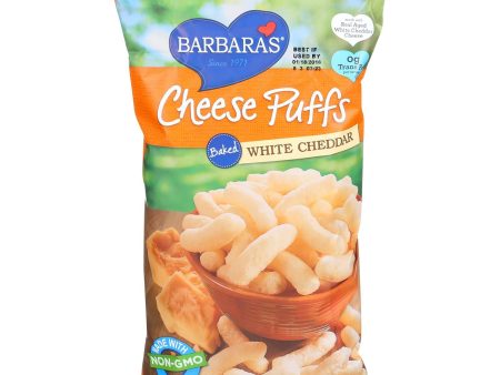 Barbara s Bakery Baked White Cheddar Cheese Puffs - Case Of 12 - 5.5 Oz. Cheap