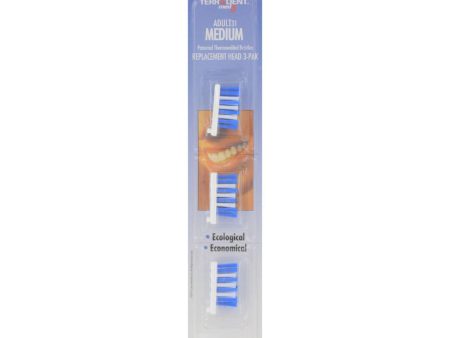 Terradent 31 Toothbrush Head Refill Medium - 3 Refills - Case Of 6 Fashion