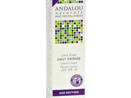 Andalou Naturals Ultra Sheer Daily Defense Facial Lotion With Spf 18 - 2.7 Fl Oz Hot on Sale