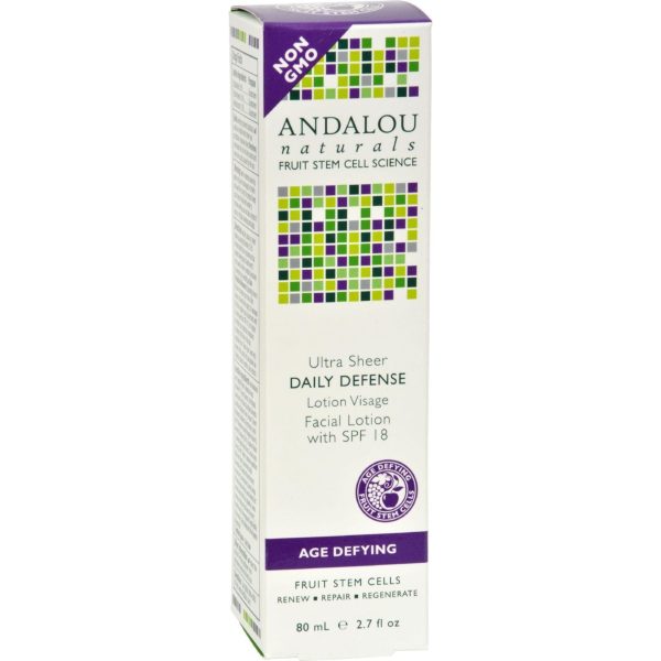 Andalou Naturals Ultra Sheer Daily Defense Facial Lotion With Spf 18 - 2.7 Fl Oz Hot on Sale