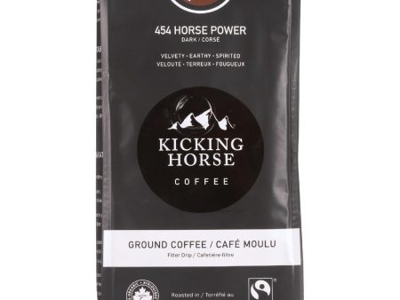 Kicking Horse Coffee - Organic - Ground - 454 Horse Power - Dark Roast - 10 Oz - Case Of 6 For Discount