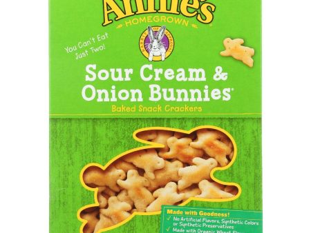 Annies Homegrown Crackers - Sour Cream And Onion Bunnies -7.5 Oz - Case Of 12 For Discount