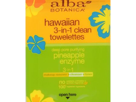 Alba Botanica 3 In 1 Hawaiian Towelettes - Case Of 8 - 10 Count Online Hot Sale