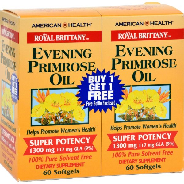 American Health Evening Primrose Oil - 1300 Mg - 60+60 Softgels Online Sale