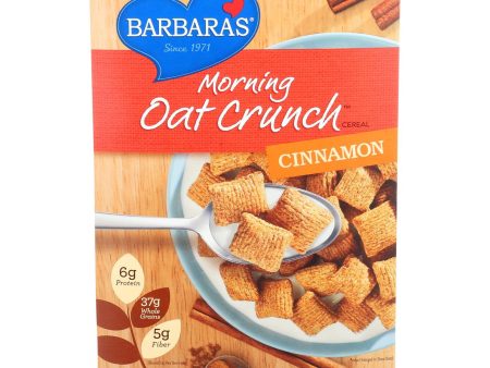 Barbara s Bakery Morning Oat Crunch Cereal - Cinnamon - Case Of 6 - 14 Oz. Fashion