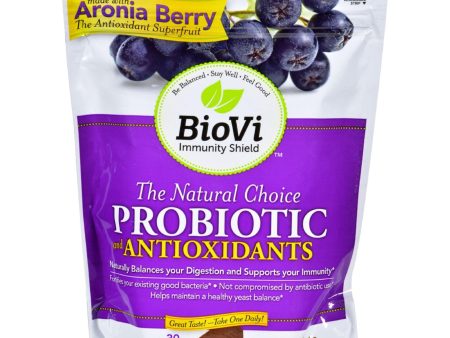 Biovi Probiotic - Antioxidant Blend - Natural Chocolate - 30 Soft Chews Online now