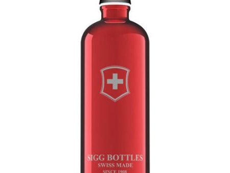 Sigg Water Bottle - Swiss Emblem - Red - Case Of 6 - 1 Liter Supply