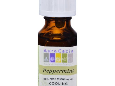 Aura Cacia Pure Essential Oil Peppermint - 0.5 Fl Oz For Discount