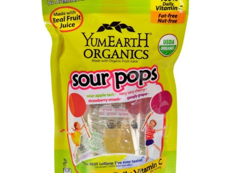 Yummy Earth Organic Super Sour Standup Lollipops - 3 Oz - Case Of 6 Online