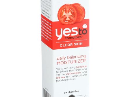 Yes To Tomatoes Moisturizer - Daily Balancing - Clear Skin - 1.7 Oz Supply