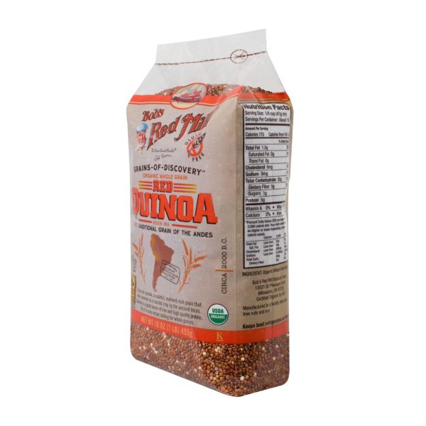 Bob s Red Mill Organic Red Quinoa Grain - 16 Oz - Case Of 4 Hot on Sale