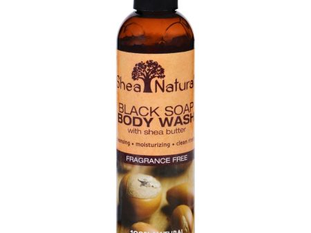 Shea Natural Body Wash - Black Soap - Fragrance Free - 8 Oz Online now