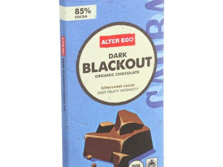 Alter Eco Americas Organic Chocolate Bar - Dark Blackout - 2.82 Oz Bars - Case Of 12 Online now