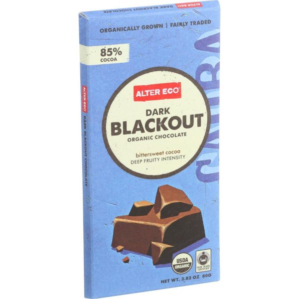 Alter Eco Americas Organic Chocolate Bar - Dark Blackout - 2.82 Oz Bars - Case Of 12 Online now