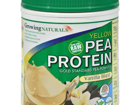 Growing Naturals Yellow Pea Protein - Vanilla Blast - 16 Oz Supply