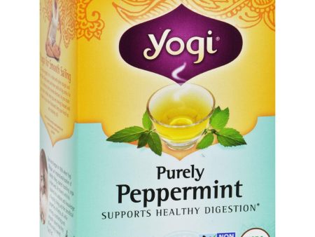 Yogi Tea Purely Peppermint - Caffeine Free - 16 Tea Bags Online now