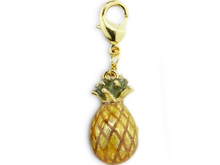 Pineapple Gold Tone Drop Charm Online