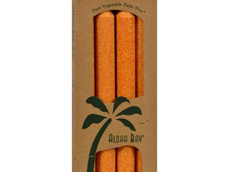 Aloha Bay Palm Tapers Orange - 4 Candles Sale