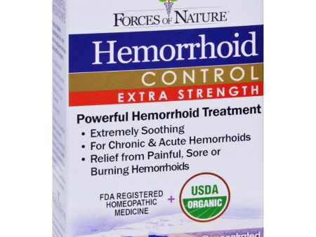 Forces Of Nature Organic Hemorrhoid Control - Extra Strength - 11 Ml Discount