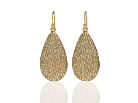 Stardust Goldtone Tear Drop Earring Cheap