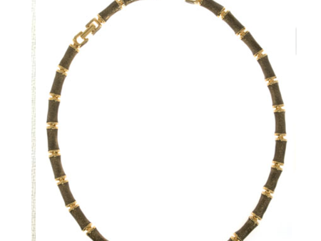 Brown Snakeskin Segmented Bamboo Necklace Discount