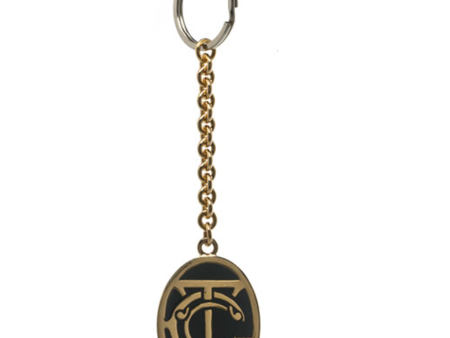 Grand Central Black Goldtone Keyring Hot on Sale